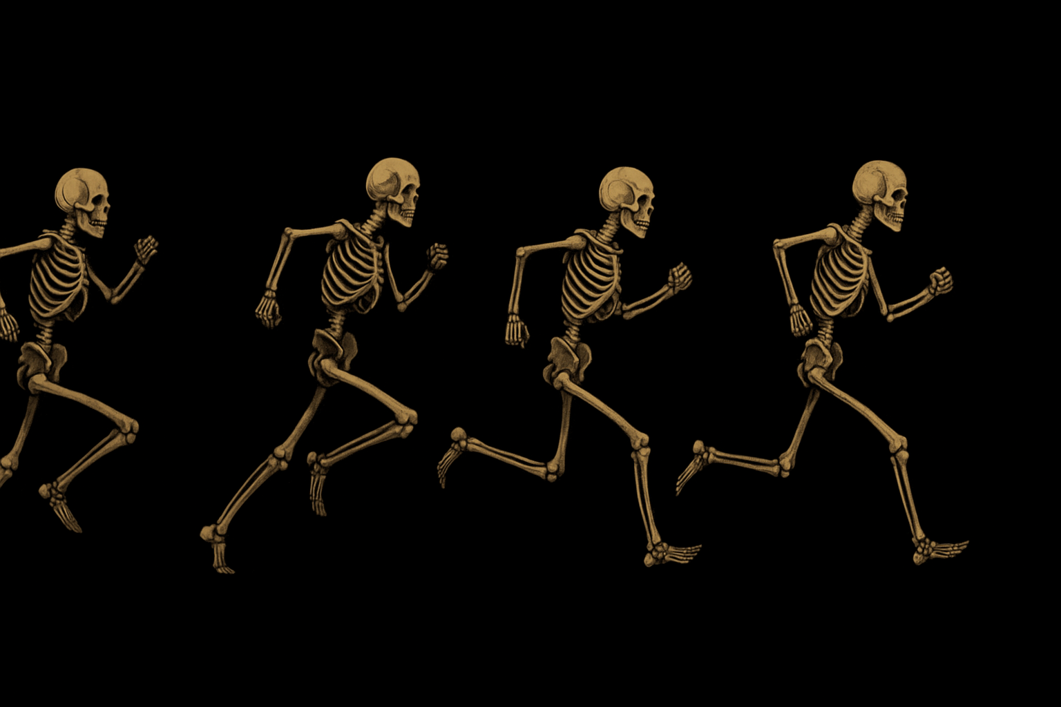 Esqueletos corriendo